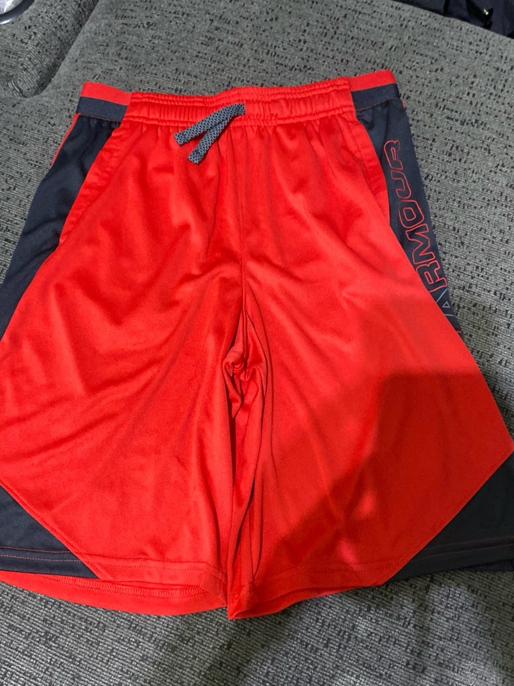 Under Armour Boys Red Athletic Shorts